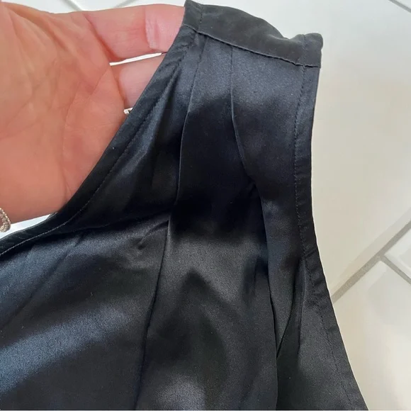 PAIGE Black One-Shoulder Silk Blouse - Picture 7 of 8